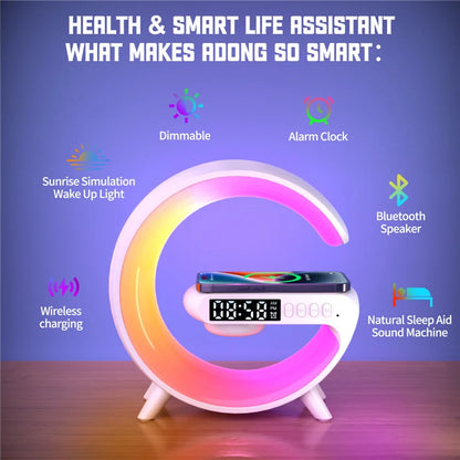Lamp With Speaker, Clock and Charger